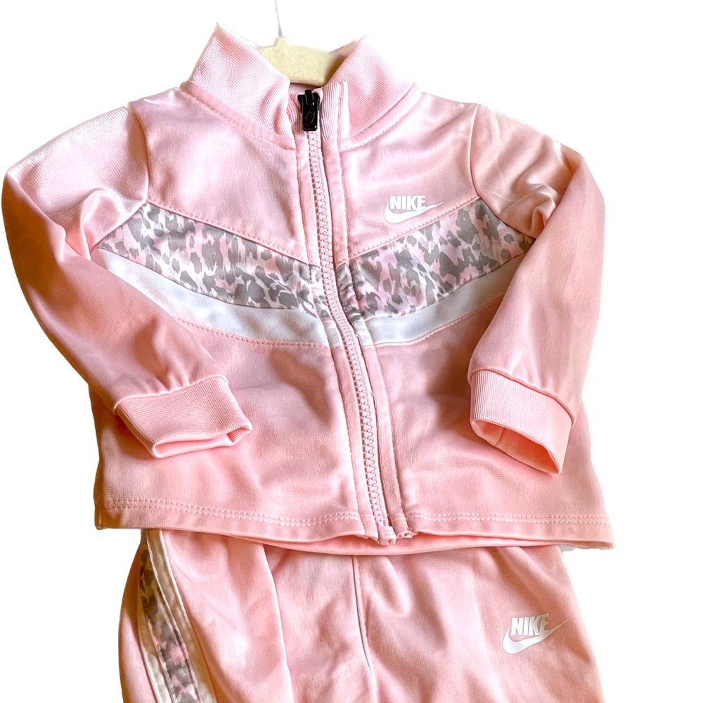 Nike pink and cheetah Sweat suit